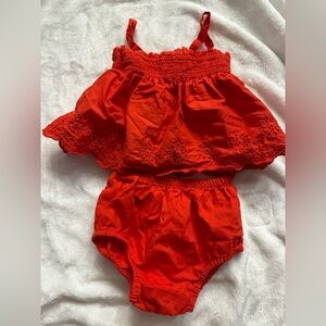 GAP Red Eyelet Kids Shorts Set